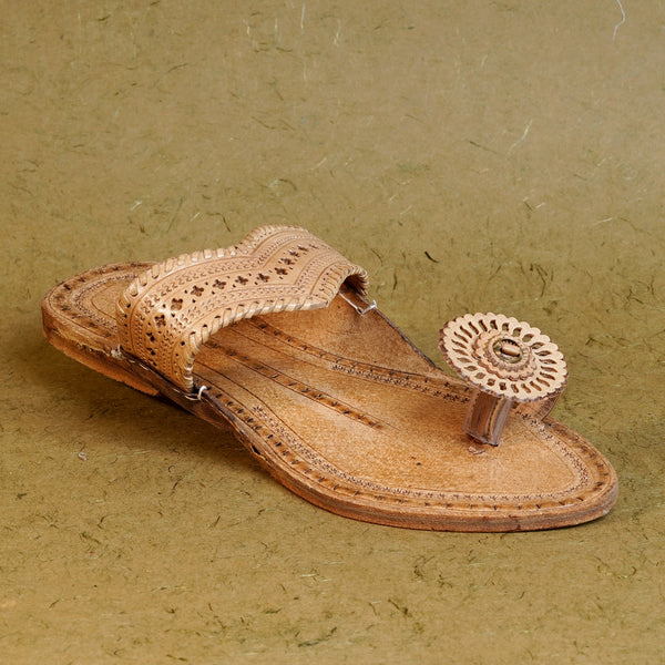 Ladies Cross Angatha Patta Kolhapuri Chappal