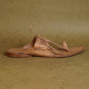 Men’s GI Aamdar Kapashi Kolhapuri leather chappal side angle, premium vegetable-tanned paper upper heritage stylish versatile wedding-season ethnic craftsmanship.