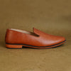 Men’s GI-tagged Kolhapuri loafer shoes side profile, durable vegetable-tanned leather comfortable artisan ethnic slip-on style.