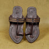 Women’s vibrant Triveni Jari Patta leather kolhapuri chappal sandal top perspective, intricate jari detailing traditional daily ethnic luxury festive sparkle showcase.
