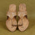 SHOPKOP Women's Queen Strap Kolhapuri Chappal – Original Handstitched Buffalo Hide Traditional Indian Flat Sandal Top View | Direct from Kolhapur Artisan Manufacturer